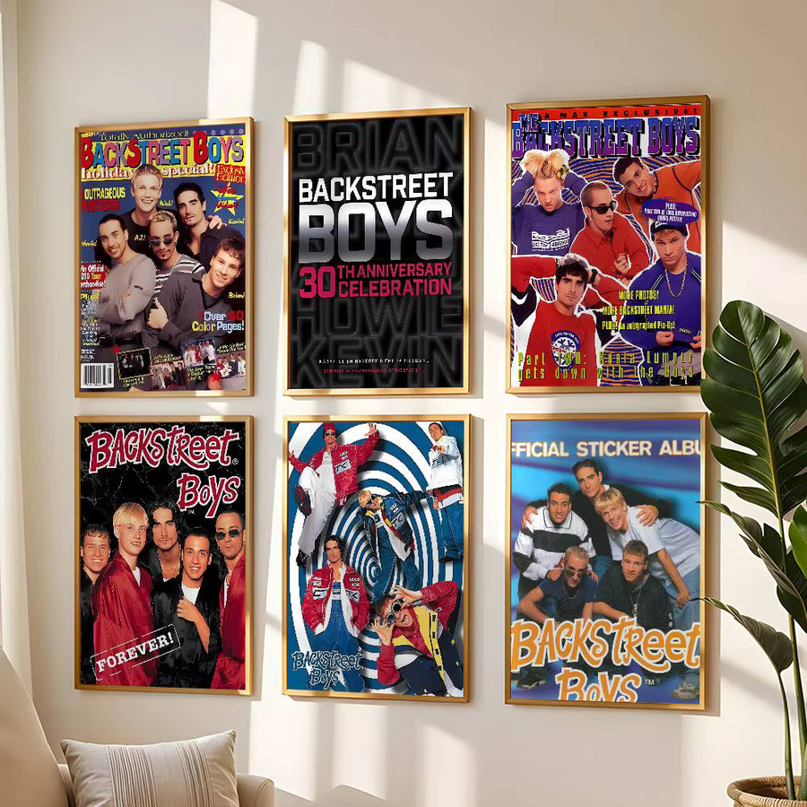B-Backstreet B-Boys Band Poster Wasserdichter Wandkunstaufkleber Retro Design Mehrfarbig - Bild 2