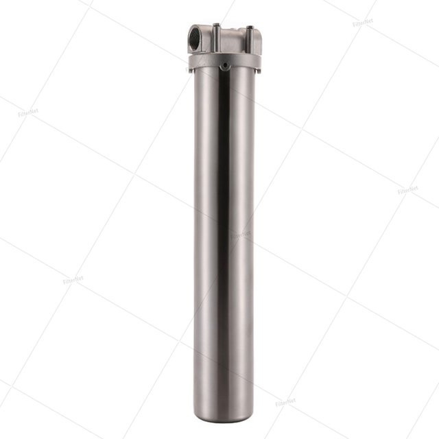 BAOZIRAN 20-Zoll Hauswasserfilter mit Edelstahl 304 Vorfilter, 8000 l/h Durchflussrate und 40 Mikron Filtergenauigkeit, Silber - Bild 1