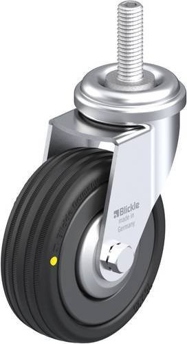 Blickle Lenkrolle LRA-VPA 75K-EL-FA-GS10 in Schwarz-Grau mit 75 mm Rad-Durchmesser und 45 kg Tragfähigkeit - Bild 1