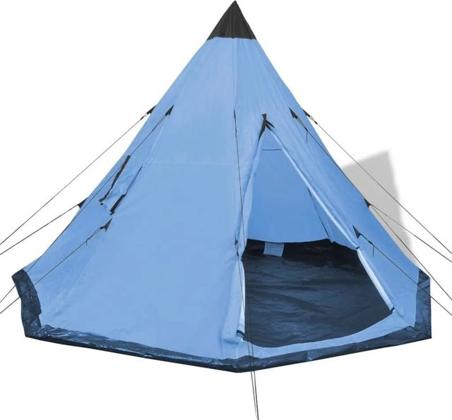 Furnicato Campingzelt Tipi in Hellblau, B/T/H: 365 x 365 x 250 cm - Bild 1
