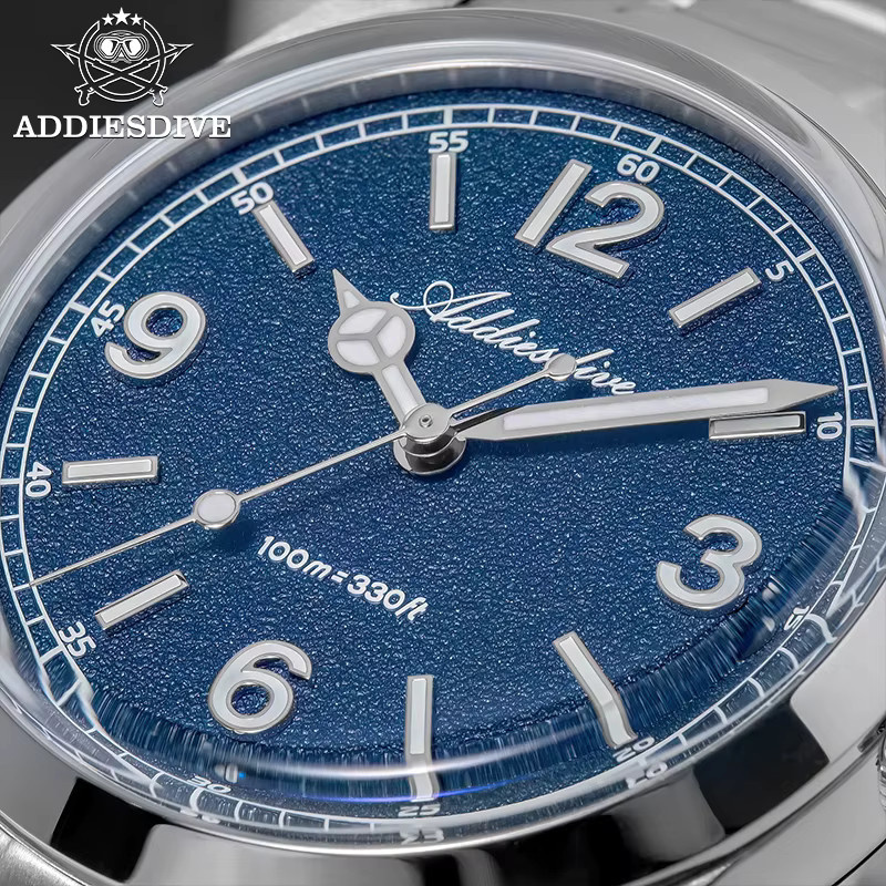 ADDIESDIVE Tauch-Quarzuhr, Edelstahl, 36 mm, Herren, Blau - Bild 4