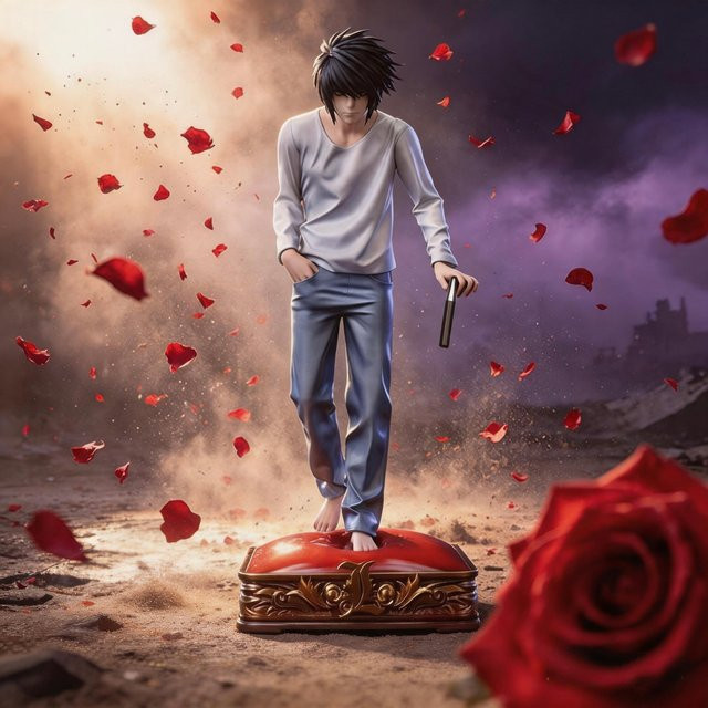 Bandai L Lawliet Anime Figur, PVC-Statue, 30cm - Bild 1