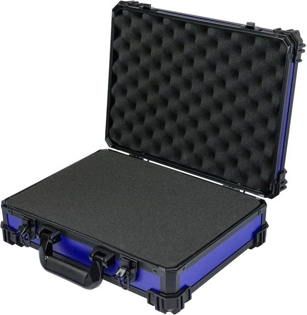 HMF 15502-05 Universalkoffer mit Rasterschaumstoff in Blau, B/T/H: 39 x 29 x 12 cm - Bild 1