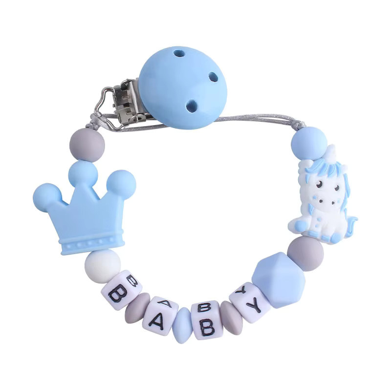 Panplay Baby Schnullerclip Kette aus Holz und Silikon mit Tier-Motiven - Bild 2