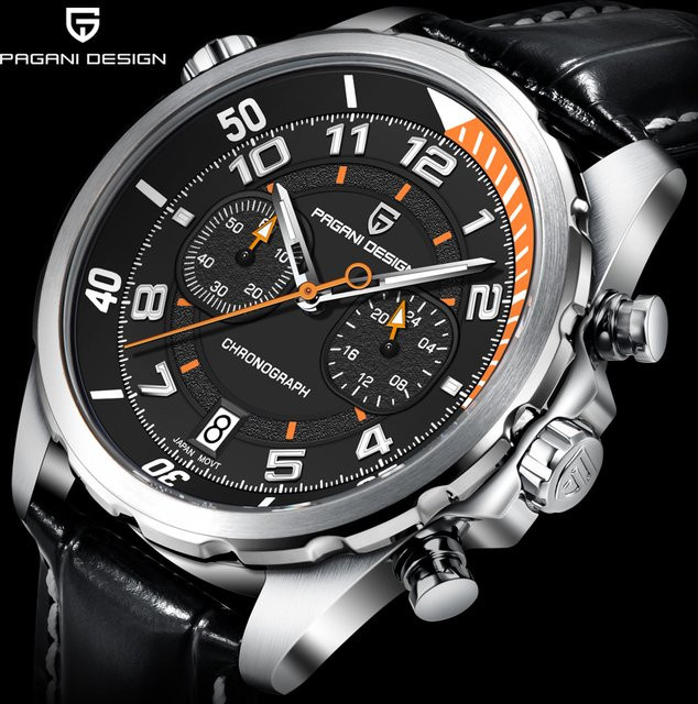 Pagani Design Armbanduhr, Quarz, Edelstahl, Saphirglas, Herren - Bild 1