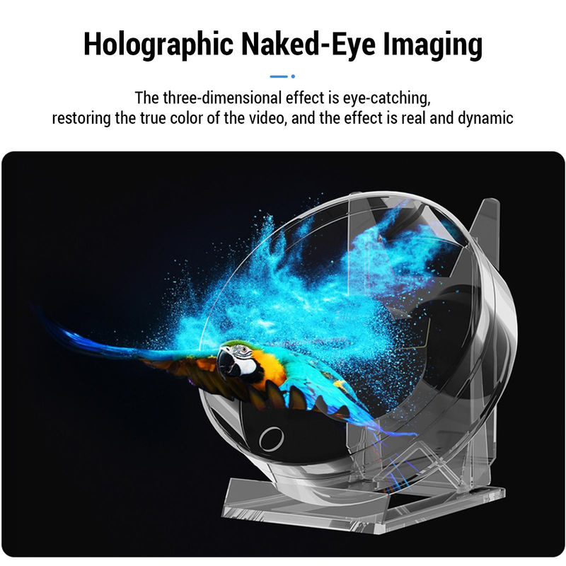 Honor Electronics 3D Hologramm Ventilator LED Projektor für Werbung und Dekoration, transparent/schwarz, Durchmesser: 11 cm - Bild 3