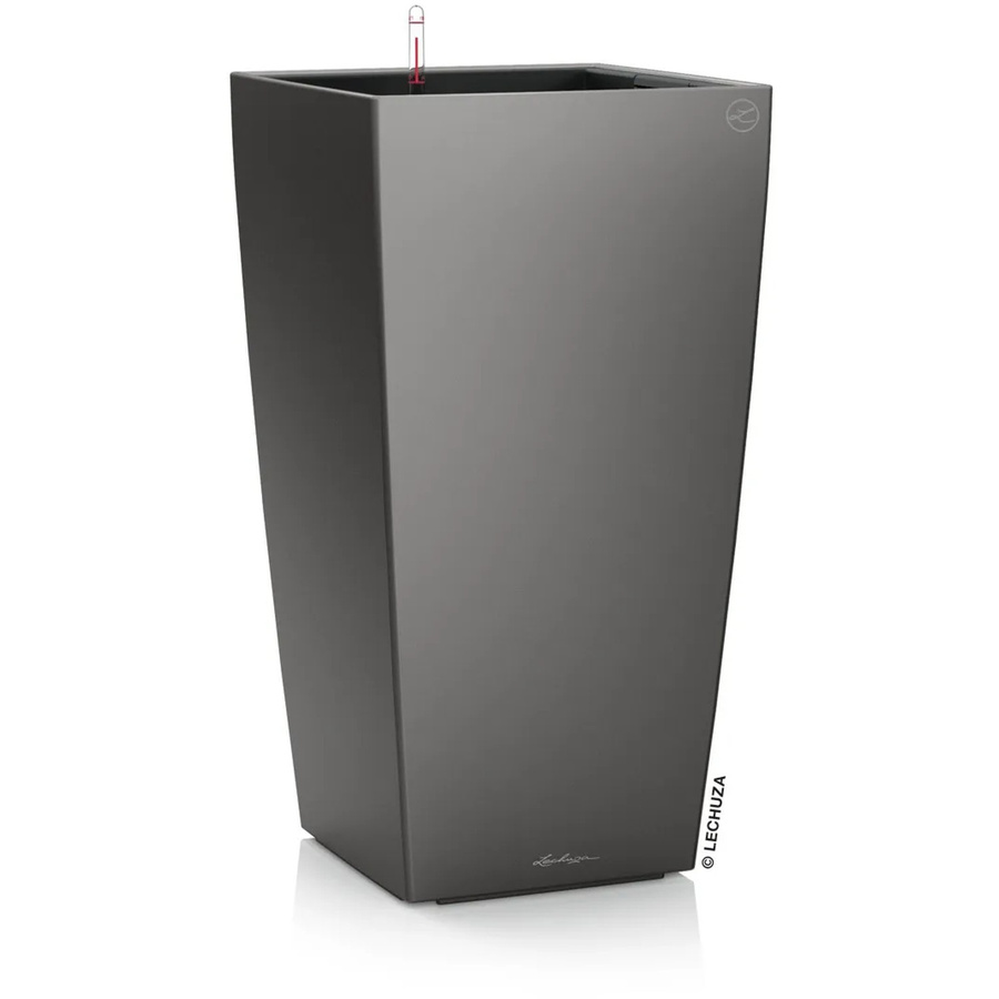 LECHUZA Pflanzgefäß Cubico Anthrazit Metallic Grau B/T/H: 30 x 31,5 x 56 cm - Bild 3