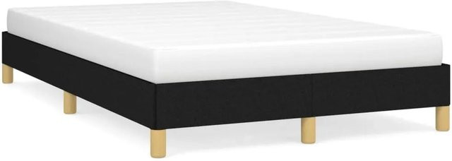 vidaXL Bettgestell aus Stoff in Schwarz mit gepolstertem Rahmen, B/T: 120 x 200 cm - Bild 1