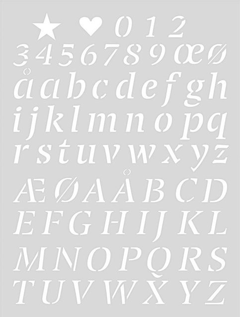 Rico Design Schablone Alphabet 2, selbstklebend, 18,5 x 24,5 cm - Bild 1