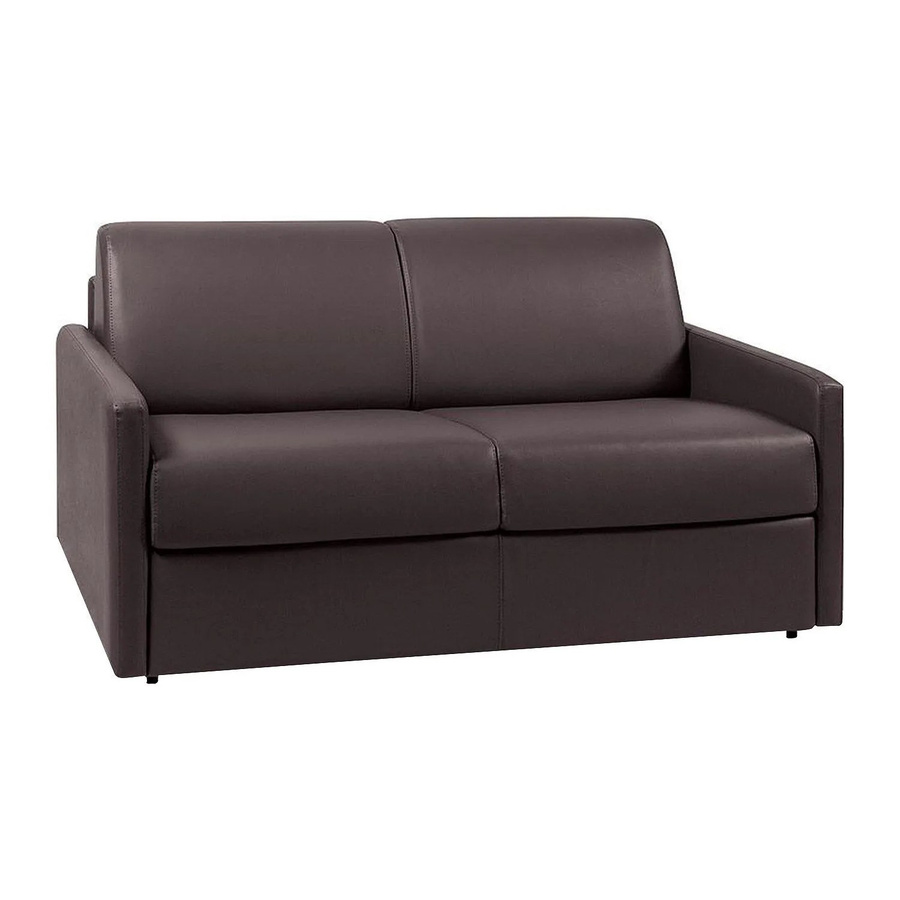 Vente-unique Schlafsofa Calife in Braun mit Kunstlederbezug und Schaumstoffpolsterung, Breite: 150 cm - Bild 2