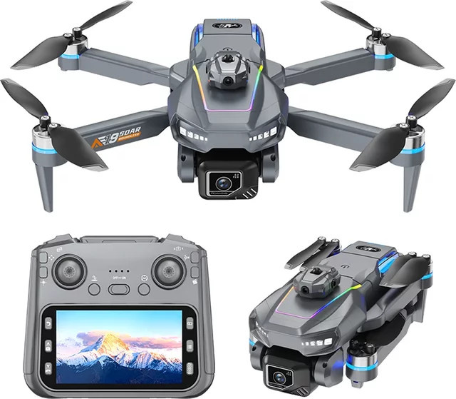 AE19 Faltbare Quadrocopter-Spielzeugdrohne in Grau mit 8K Dualkamera und Hindernisvermeidung - Bild 1