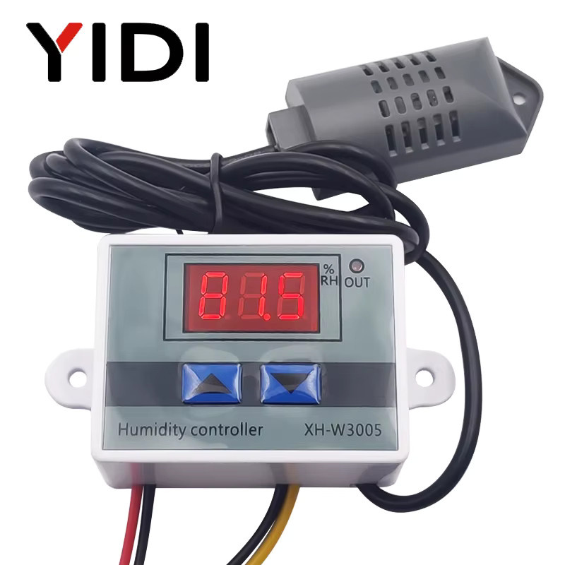YIDI Digitaler Temperatur- und Feuchtigkeitsregler mit Anzeige, Hygrometer und Thermostat in Weiß - Bild 1