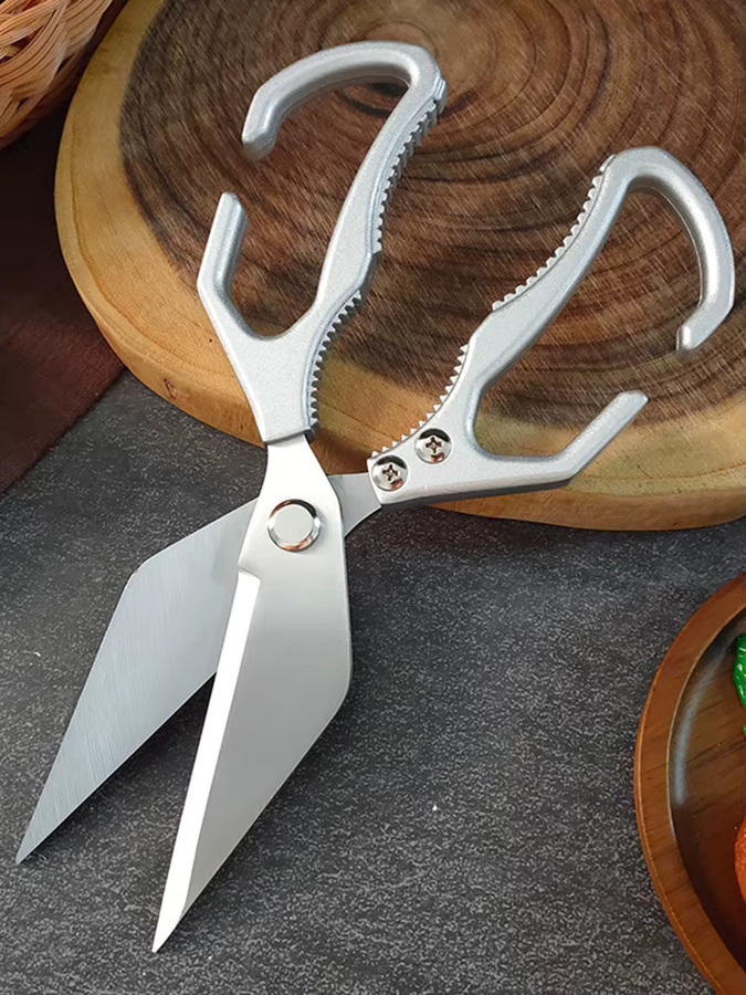InLeung Küchenschere aus Edelstahl in Silber für Fleisch, Fisch und Geflügel - Bild 6