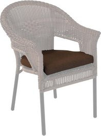 Auflage Ravenna in Braun, B: 44 cm, T: 48 cm, H: 5 cm - Bild 1