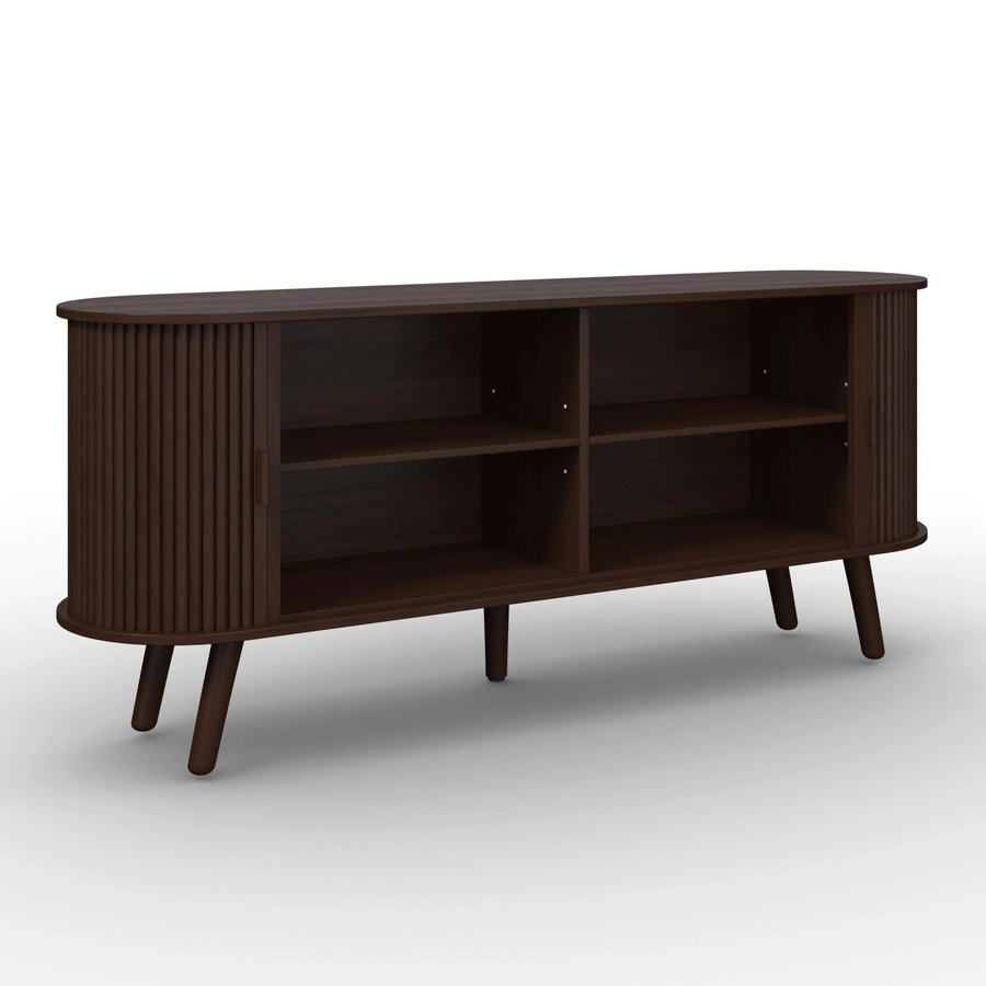 Bessagi Home Sideboard Ennio in Walnuss, modernes Design aus Echtholz und MDF, B/H/T: 160 x 80 x 40 cm - Bild 2
