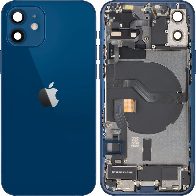 Apple iPhone 12 Batteriedeckel mit Mittelgehäuse in Blau - Bild 1