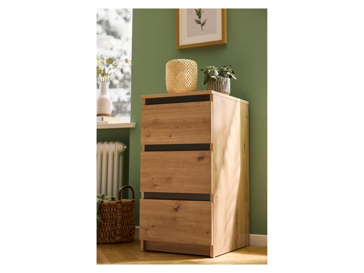LIVARNO Kommode Genf in Braun, moderne Kommode für Schlafzimmer oder Wohnzimmer, B/T/H: 78 x 48 x 40 cm - Bild 2