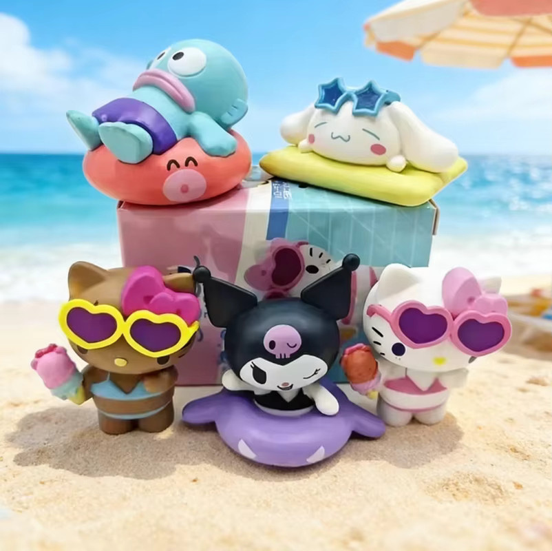 Sanrio Kuromi Actionfiguren-Modell Sommer-Badeanzug Blind Box, Weiß - Bild 1