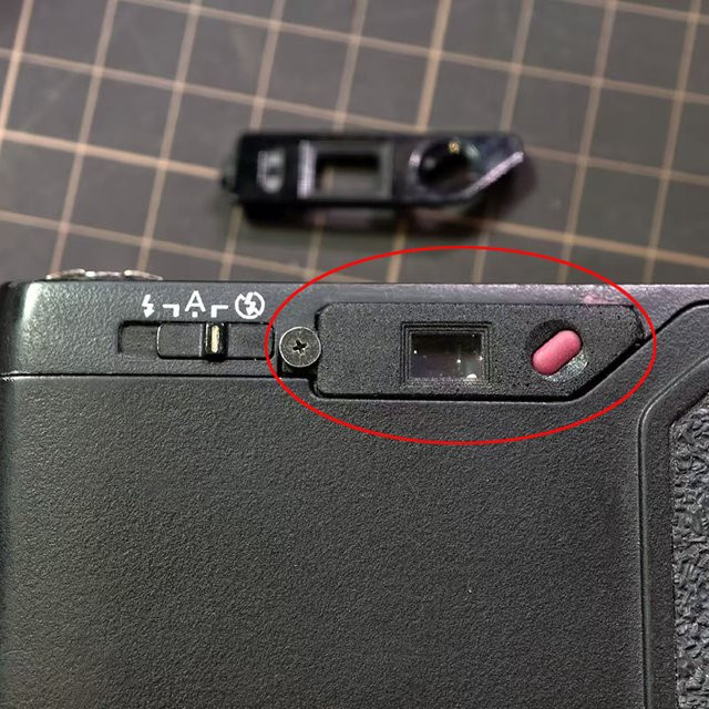 Ricoh Okular Fenster Rahmen Reparaturteil für GR1, GR1s und GR21 Kompaktkameras in Schwarz - Bild 1