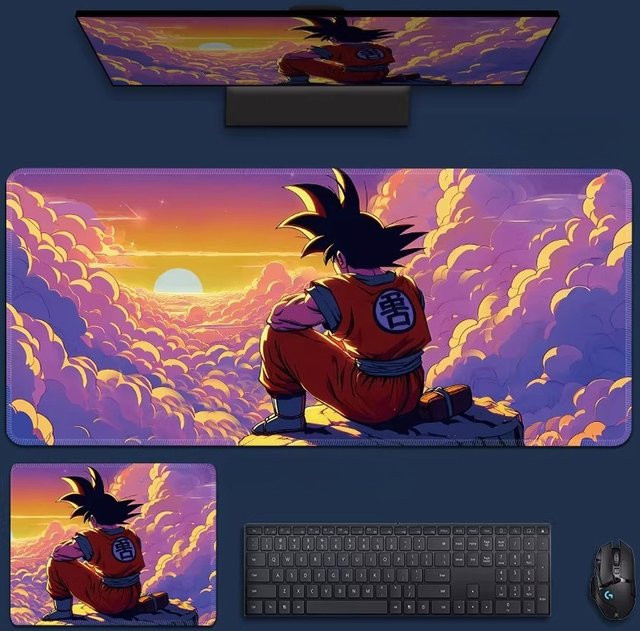 Bandai Dragon Ball Son Goku Mauspad aus Leder, rutschfeste E-Sports Tischmatte für PC in Multicolour - Bild 1