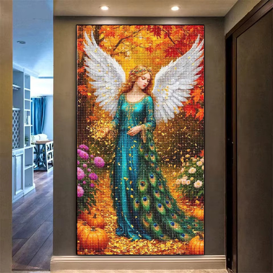 RealShining DIY Diamantmalerei Engel Frau Mondlicht Mosaik Wandbild in Multicolour, B/H: 40 x 20 cm - Bild 2