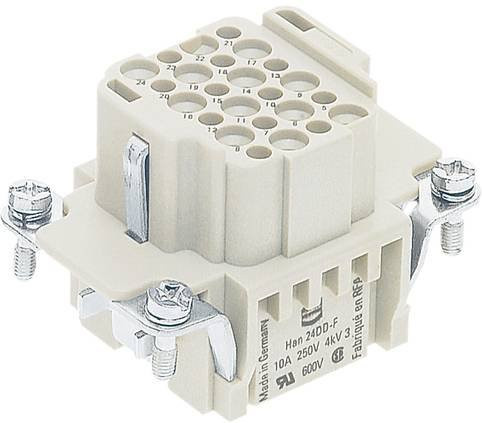 HARTING Stifteinsatz 24 Crimpen, Farbe: Beige/Grau - Bild 1