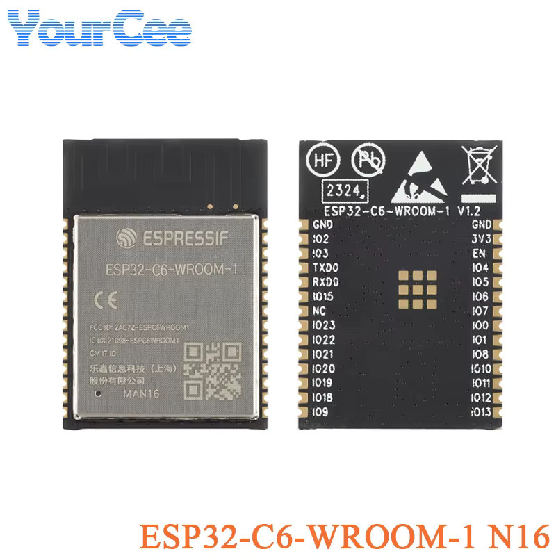 ESP32-C6-WROOM-1 WLAN-Modul mit Wi-Fi 6, Bluetooth 5, Zigbee 3.0 und Thread, 10 Stück - Bild 2