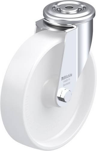 Blickle Lenkrolle LER-PPN 200R in Weiß mit Kunststoffrad, Durchmesser: 200 mm, Tragfähigkeit: 300 kg - Bild 1