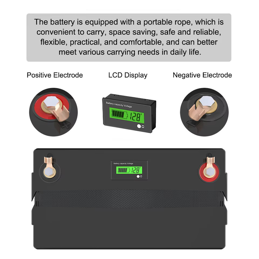 VariCore LiFePO4 Lithium-Eisenphosphat-Batterie 12V/12.8V 180Ah in Schwarz - Bild 3