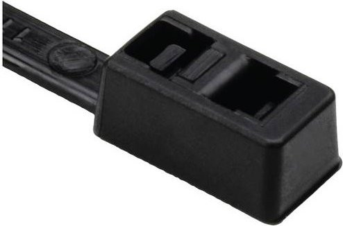 HellermannTyton Kabelbinder T50LDH-PA66HS-BK Schwarz, 100 Stück - Bild 1