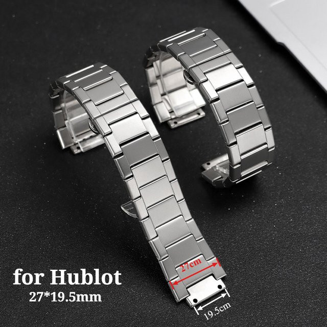 Hengbao Uhrenarmband Edelstahl, Silber, 27 mm, Unisex - Bild 1