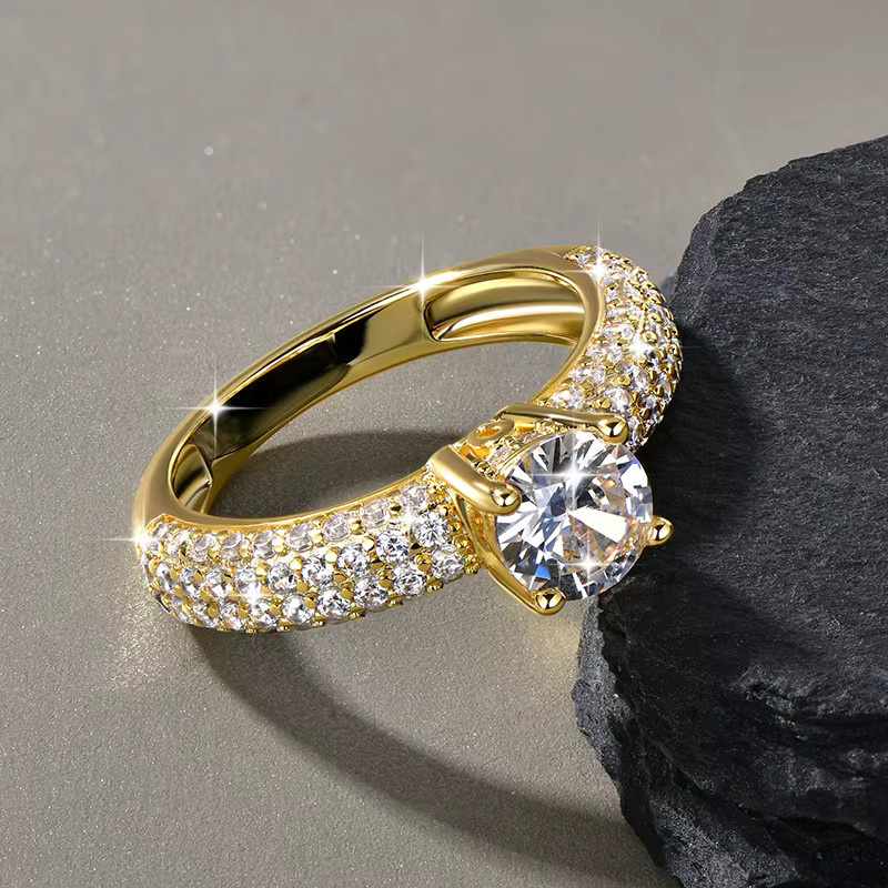 Anziw Moissanit-Ring, 14k Goldfilled, Damen, Verlobung - Bild 1