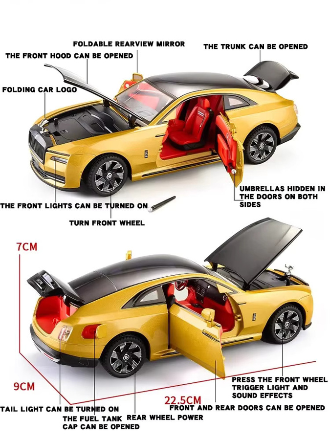 Welly Rolls Royce Spectre Modellauto, 1:24, mit Sound & Light - Bild 5