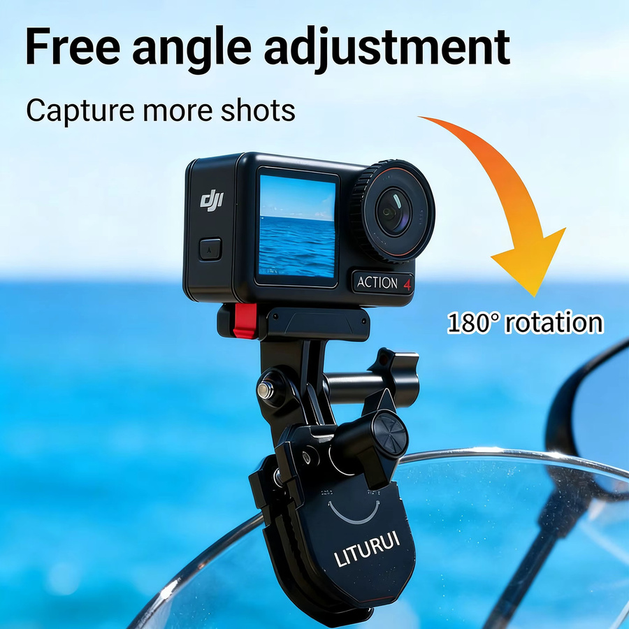 Motorrad-Windschutzscheibenhalterung aus Aluminiumlegierung in Schwarz für Insta360 X4, Ace Pro 2, DJI Action 5 PRO und GoPro 13/12 Action-Kameras - Bild 5