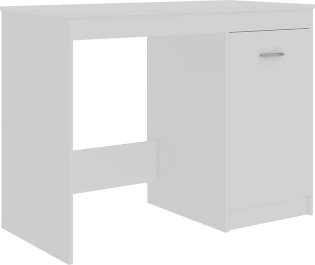 vidaXL Schreibtisch in Weiß aus Holzwerkstoff mit modernem Design, B/T/H: 100 x 50 x 76 cm - Bild 1