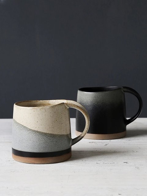 Japanische Retro Keramik-Kaffeetasse aus Steinzeug in Mehrfarbig für Tee und Milch - Bild 1