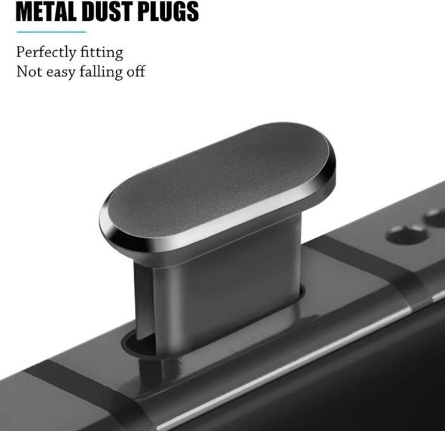 Samsung USB-C Staubstecker und Ladeanschluss-Schutzkappen in Schwarz für Typ-C Geräte wie Samsung Galaxy S20 und Note 20 - Bild 1