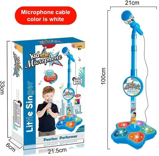 Linyi toy car Mikrofon mit Ständer, Musikinstrument Spielzeug, ab 3 Jahre - Bild 1