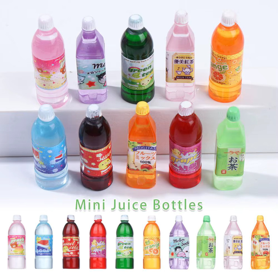 SIRENXI Puppen Zubehör, Miniatur Essen Trinken Flasche, Bunt / Mehrfarbig, Kunststoff - Bild 2