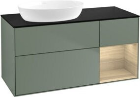 V&B Waschtischunterschrank Finion in Eiche mit lackierter Oberfläche, Breite: 120 cm, Tiefe: 50,1 cm, Höhe: 50,1 cm - Bild 1