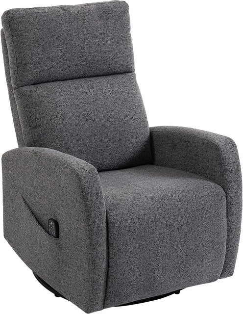 HOMCOM Massage Recliner Sofa aus Chenille in Dunkelgrau, B/T/H: 73,5 x 97 x 108 cm - Bild 1