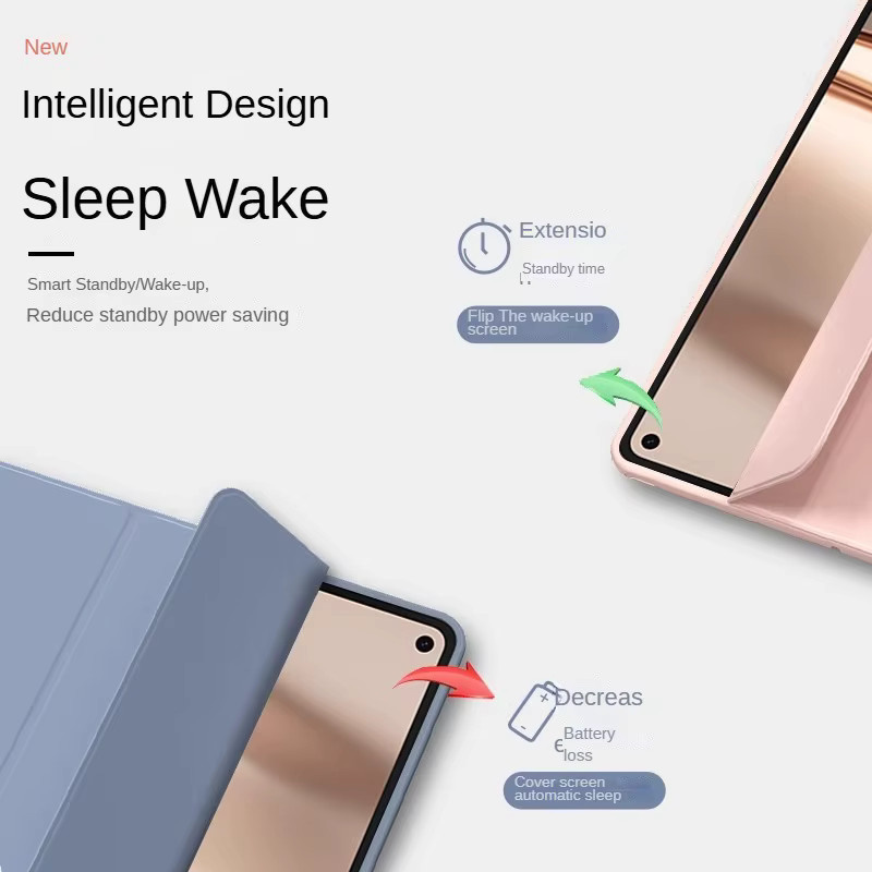 Magnetische Klapphülle für Huawei MatePad Mini 8,8 Zoll 2025 in Grün mit Silikon-Rückseite und Ständerfunktion - Bild 2
