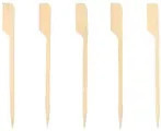 Papstar Golf Fingerfood Spieße aus Bambus mit Fähnchengriff, naturfarben, 250 Stück, Länge: 9 cm - Bild 1
