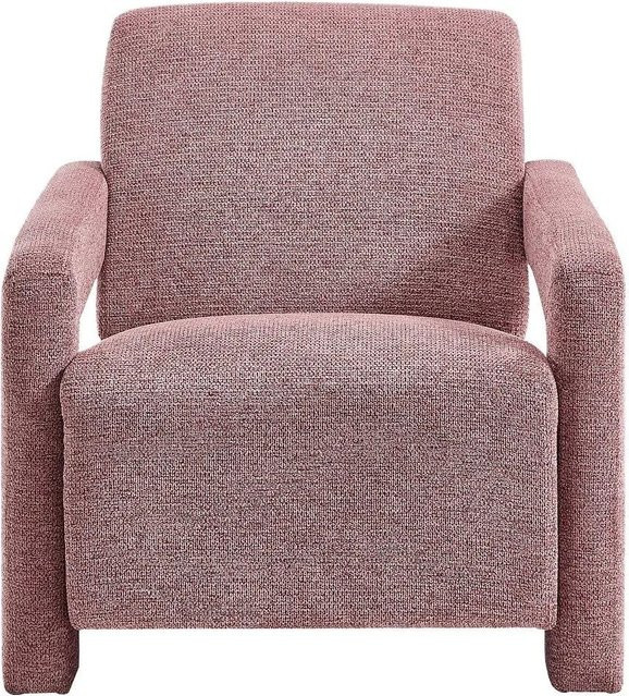 Vente-unique Sessel Isparta mit gerader Rückenlehne und Armlehnen in Rosa, modernes Design, Stoff - Bild 1