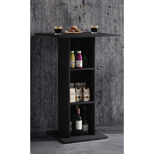 VCM Bartisch Standos in Schwarz aus lackiertem Holzwerkstoff, B/T/H: 70 x 70 x 108 cm - Bild 2