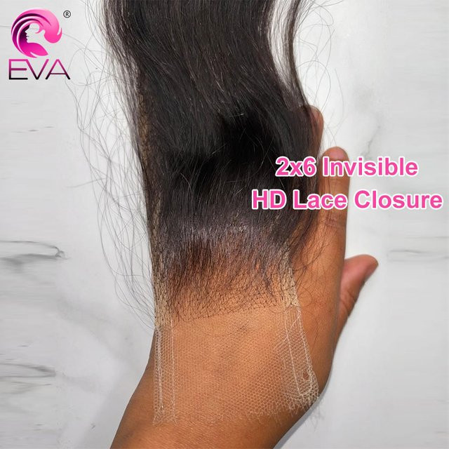 Eva Hair HD-Spitzenverschluss, Echthaarverschluss, Schwarz, 15,2 cm - Bild 1