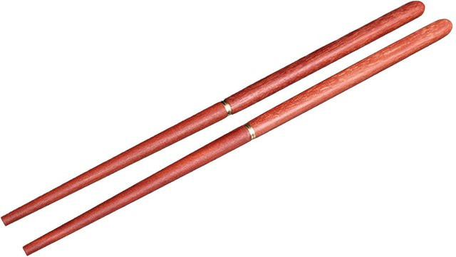 Fishine Tragbares Holz Essstäbchen-Set mit Aufbewahrungstasche in Braun für Outdoor und Camping - Bild 1