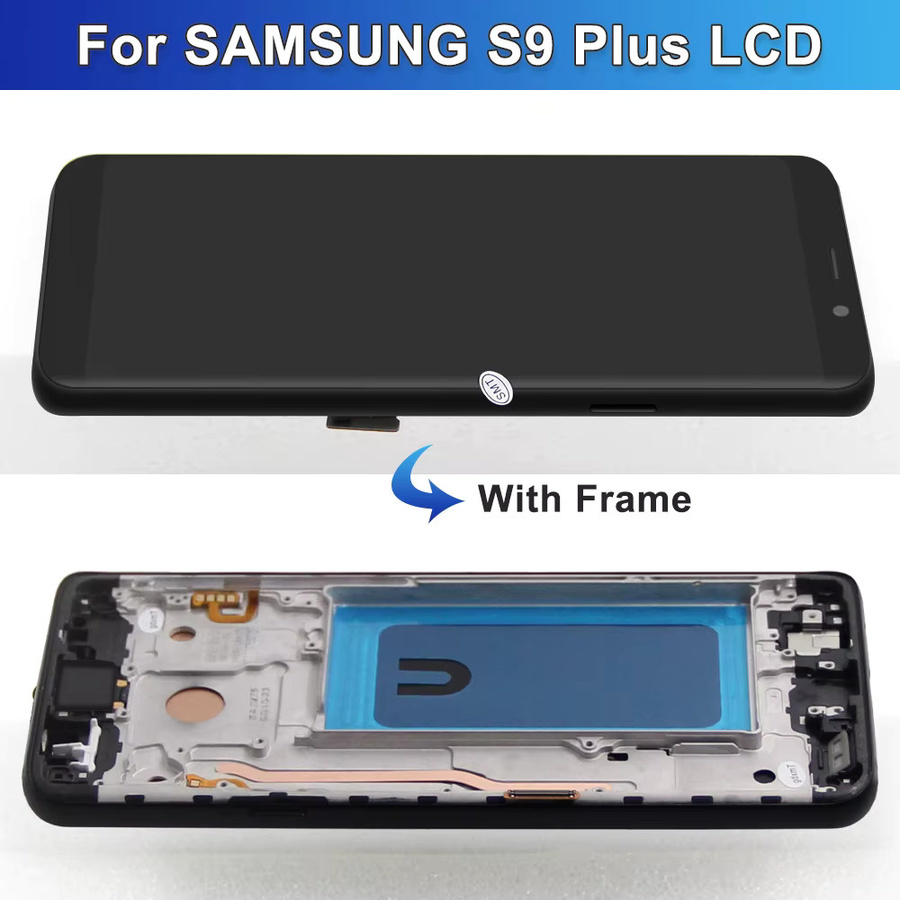 Samsung S9 Plus Display Touchscreen mit Rahmen-Digitizer in Schwarz für Samsung S9+ G965 G9650 LCD - Bild 3