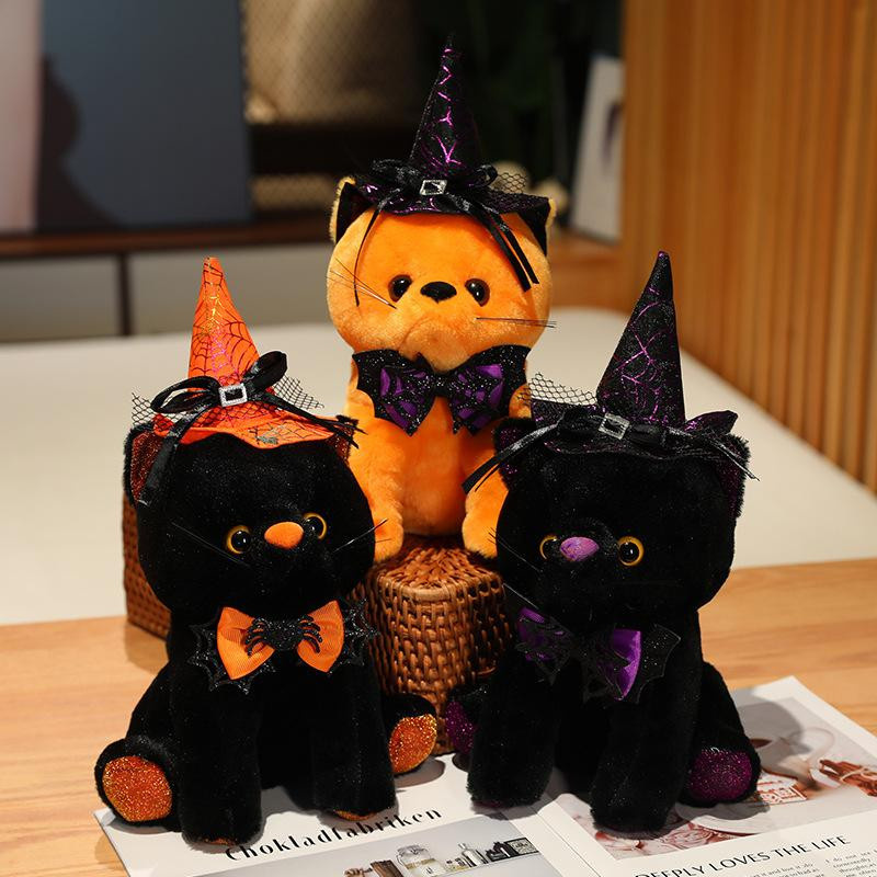 Kidsly Halloween Zaubererhut Schwarze Katze Plüschtier, 25 cm, ab 14 Jahre - Bild 3