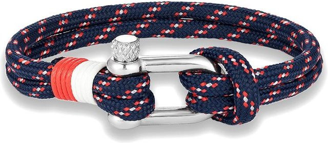 Armband Paracord, Edelstahl, Weiß, Unisex - Bild 1